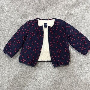 Baby Gap  Navy Heart Pattern Jacket